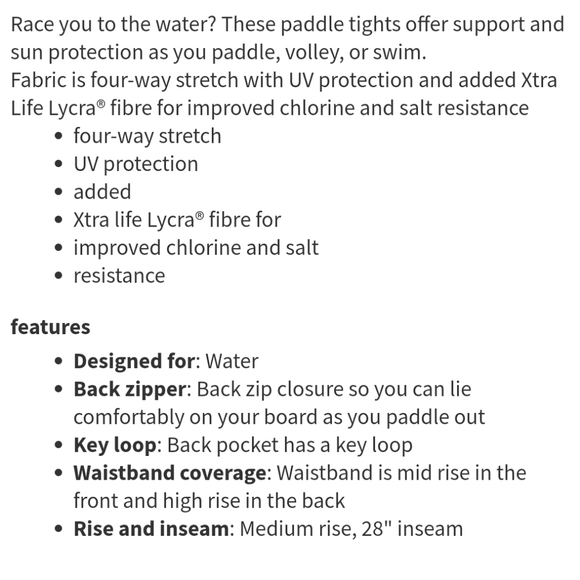 NWT Lululemon Back-Zip High-Rise Paddle Tight 28" (8) - Picture 5 of 10